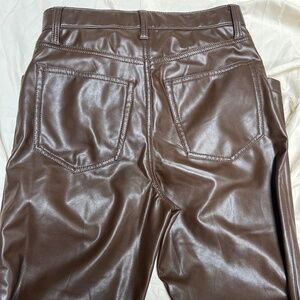 A&F Vegan Leather 90’s Straight Ultra High Rise